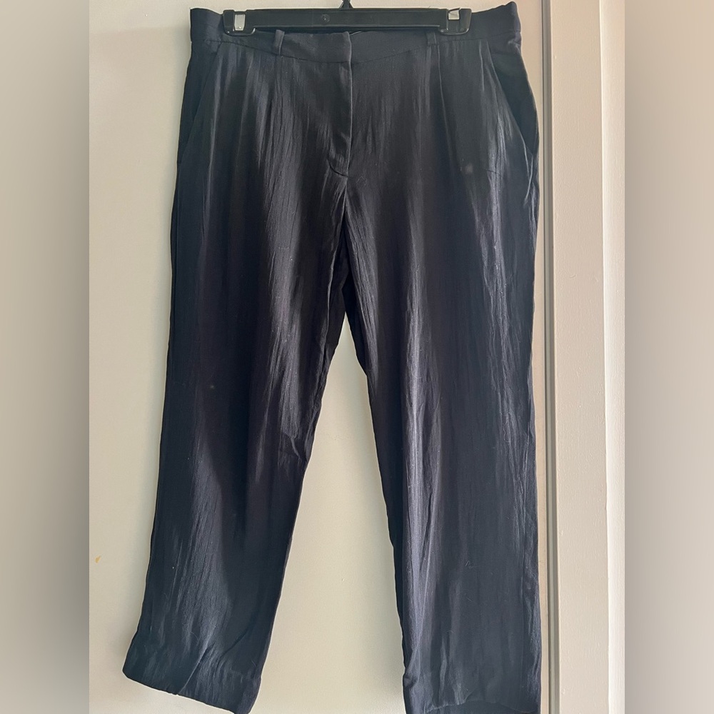 & Other Stories Black Cotton Trousers